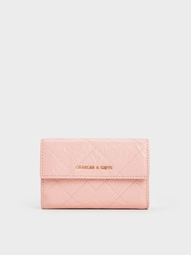 Duo Quilted Fold-Over Wallet, Light Pink, hi-res
