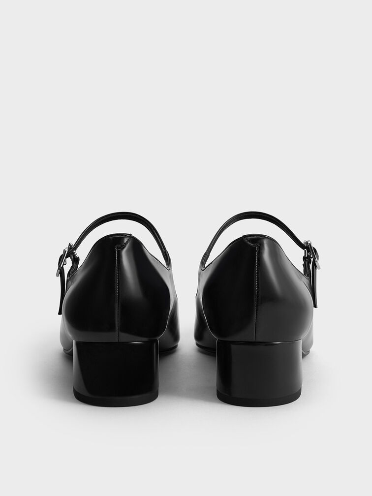 Bow Cap-Toe Mary Jane Pumps, Black Box, hi-res