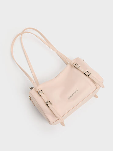Mini Levy Nylon Shoulder Bag, Soft Pink, hi-res