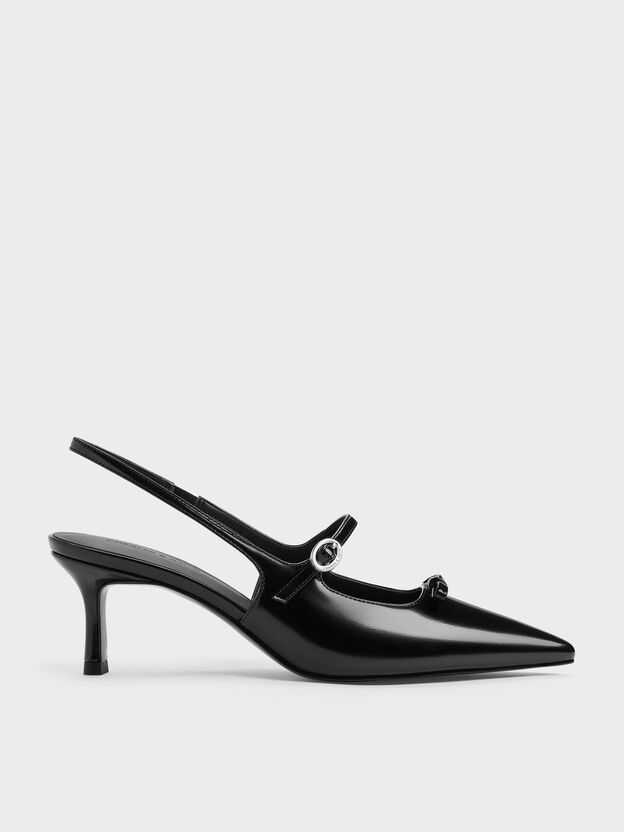 Sonali Bow Slingback Pumps, Black Box, hi-res