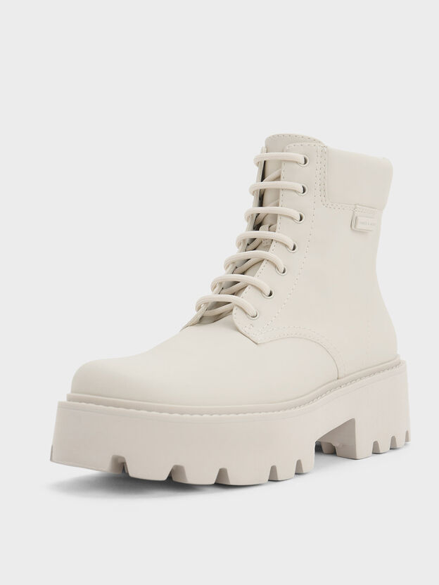 Ripley Ridged-Sole Ankle Boots, Chalk, hi-res