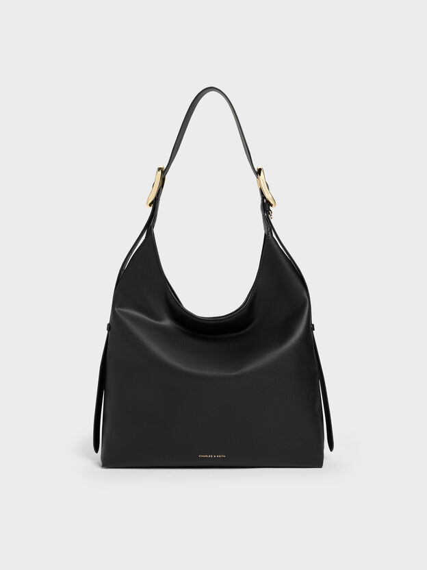 Aislin Hobo Bag, Black, hi-res