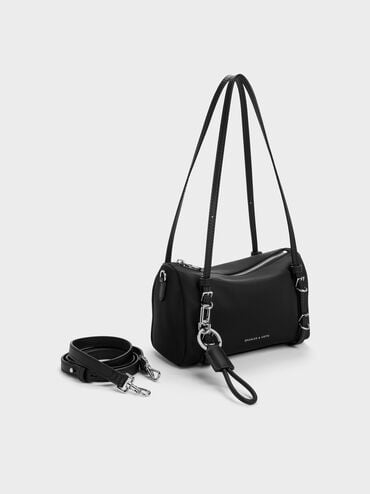 Mini Levy Nylon Shoulder Bag, Noir, hi-res