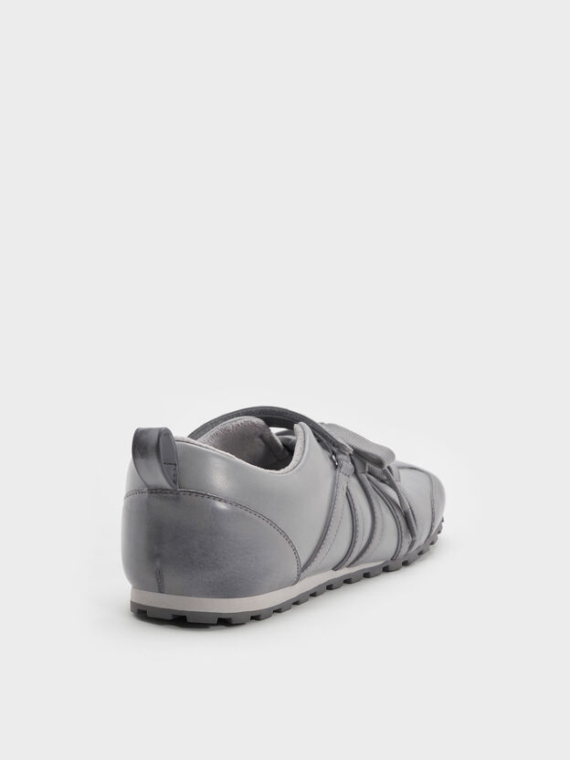 Silko Burnished Mary Jane Sneakers, Light Grey, hi-res