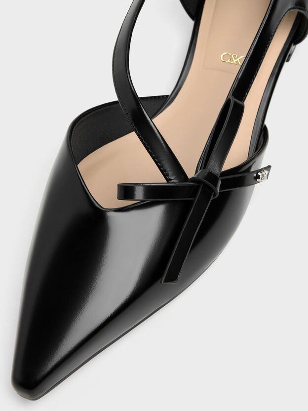 Anastasia Leather D'Orsay Flats, Black Box, hi-res