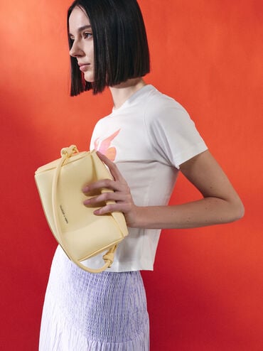 Sammie Knotted-Handle Boxy Bag, Butter Yellow, hi-res