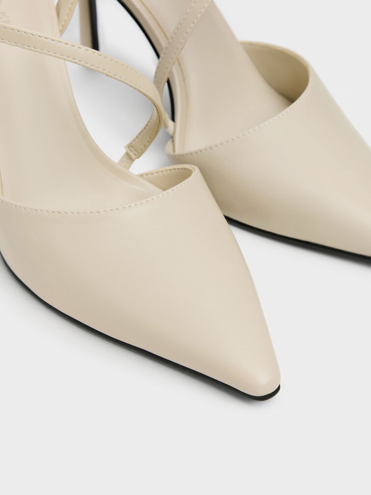 Cordelia Pointed Slingback Pumps, Chalk, hi-res