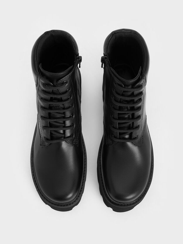 Ripley Ridged-Sole Ankle Boots, Black2, hi-res