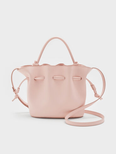 Sammie Drawstring Bucket Bag, Soft Pink, hi-res