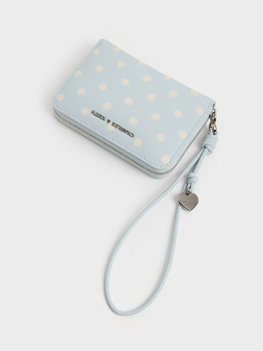 Sianna Polka-Dot Wristlet, Sea Salt Blue, hi-res