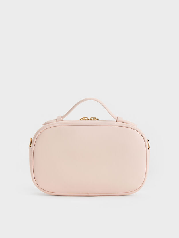 Azure Woven Crossbody Bag, Soft Pink, hi-res