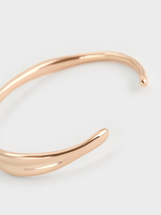 Donora Sculptural Cuff Bangle, Rose Gold, hi-res