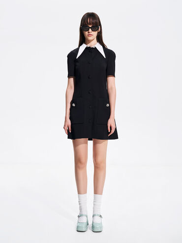 Laine Metallic-Buckle Platform Mary Janes, Blue, hi-res