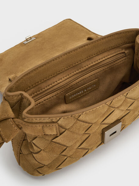 Ivette Woven Crossbody Bag, Sahara Sand, hi-res