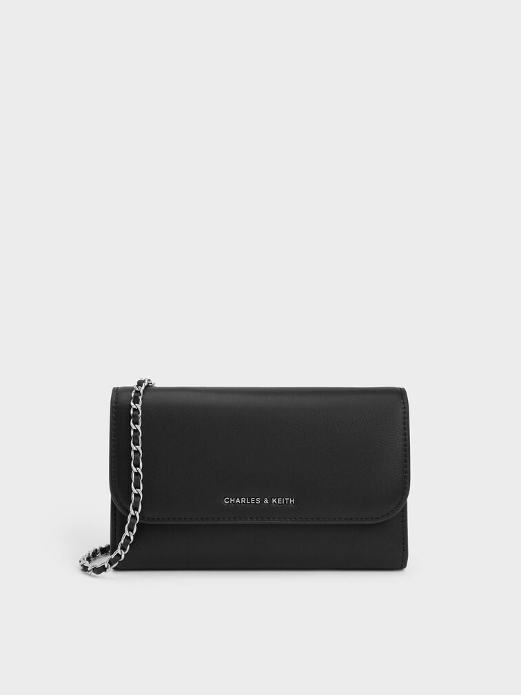 Octavia Front Flap Long Wallet, Noir, hi-res