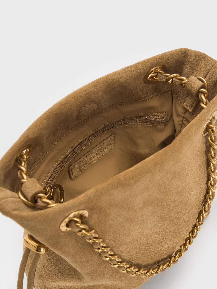 Arya Recycled Suede Braided-Strap Double-Handle Crossbody Bag, Sahara Sand, hi-res