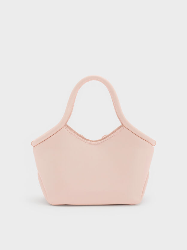 Hazel Bow Tubular Top Handle Bag, Soft Pink, hi-res