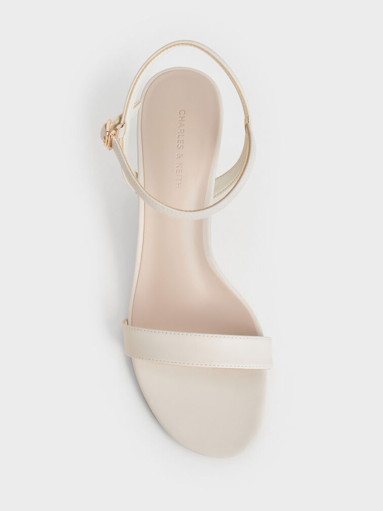 Oleana Clear Trapeze Heel Sandals, Chalk, hi-res