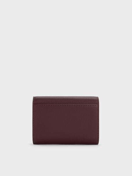 Briony Curved Flap Wallet, Wineberry Red, hi-res