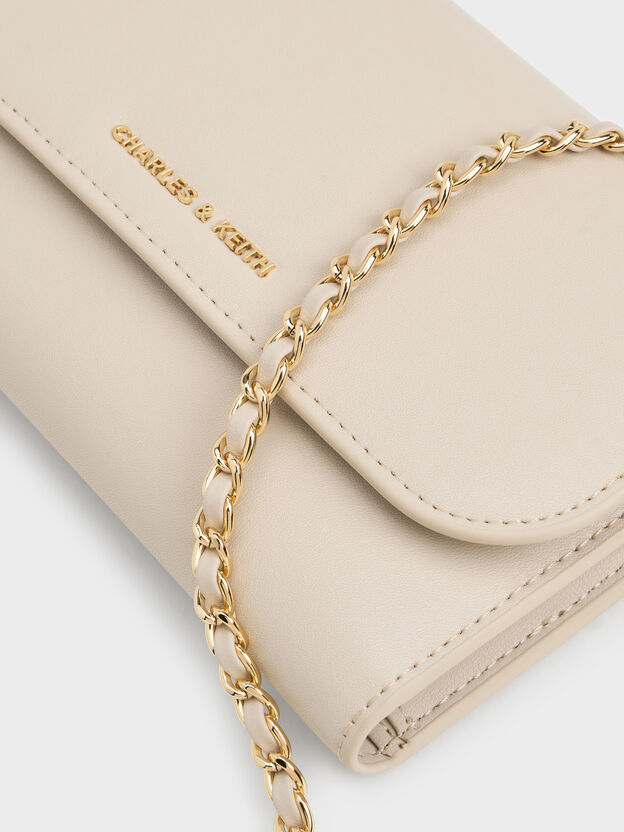 Octavia Front Flap Long Wallet, Ivory, hi-res