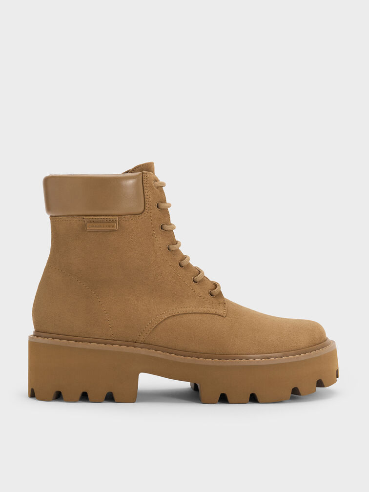 Ripley Ridged-Sole Ankle Boots, Sand, hi-res