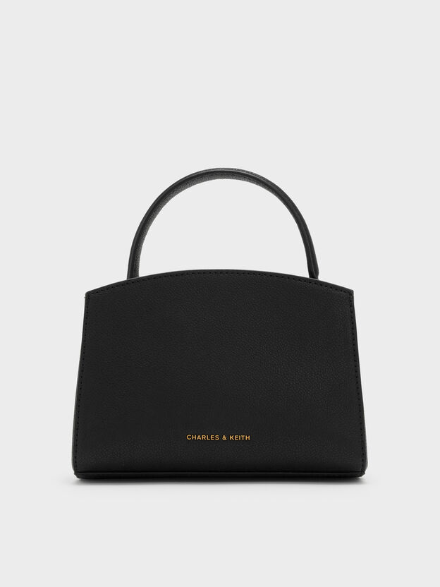 Aubrielle Belted Top Handle Bag, Black, hi-res