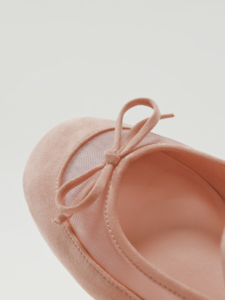 Mulligan Faux Suede & Mesh Mary Janes, Blush, hi-res