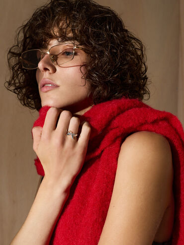 Athalia Bow Ring, Silver, hi-res