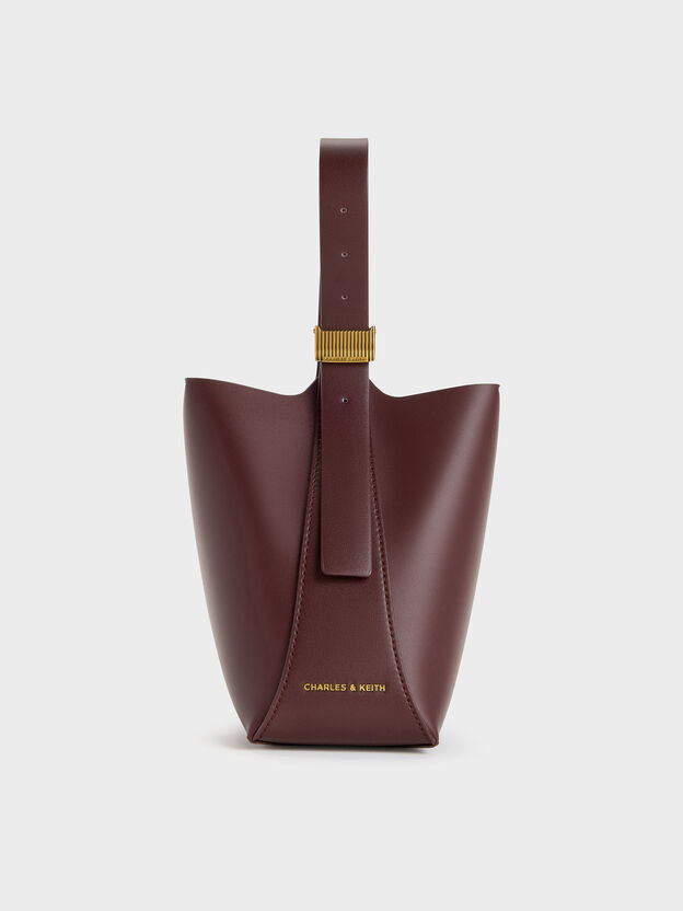 Edna Bucket Bag, Wineberry Red, hi-res