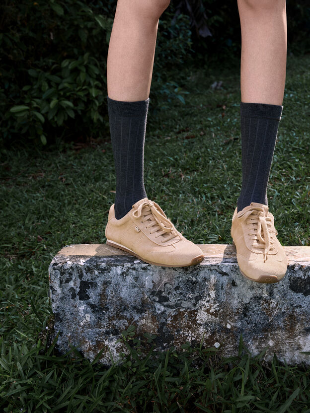 Jace Suede Sneakers, Beige, hi-res