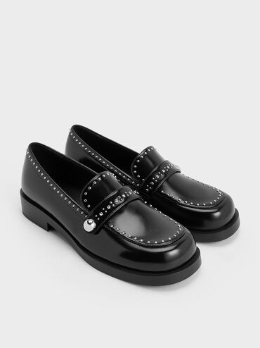 Studded Loafers, Black Box, hi-res