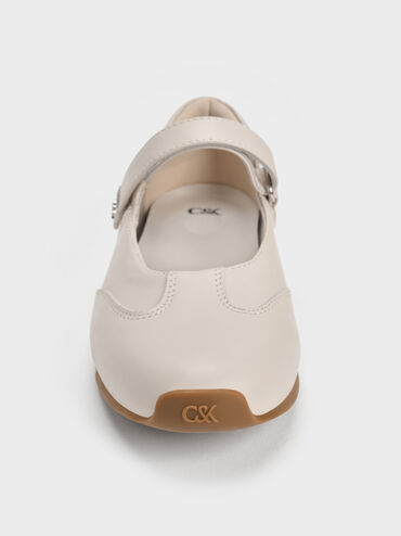 Jace Leather Mary Jane Sneakers, Chalk, hi-res