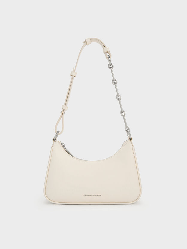Lane Chain-Strap Shoulder Bag, Cream, hi-res