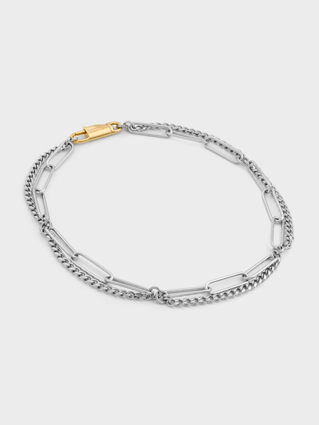 Delfina Double-Chain Necklace, Multi, hi-res