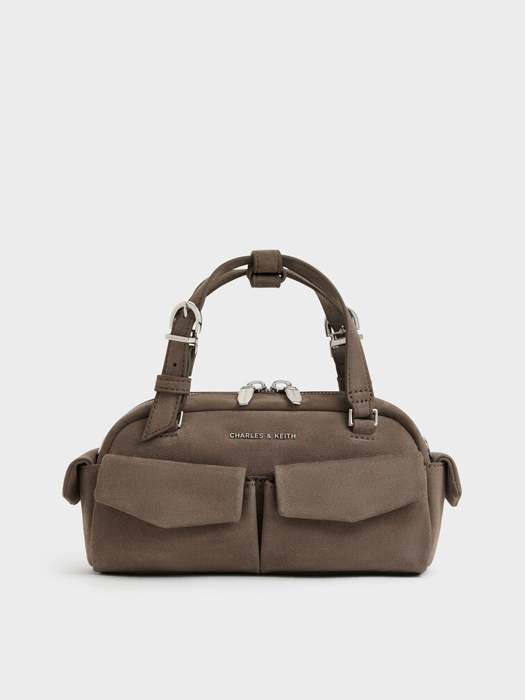 Rachel Multi-Pocket Bowling Bag, Stone Grey, hi-res