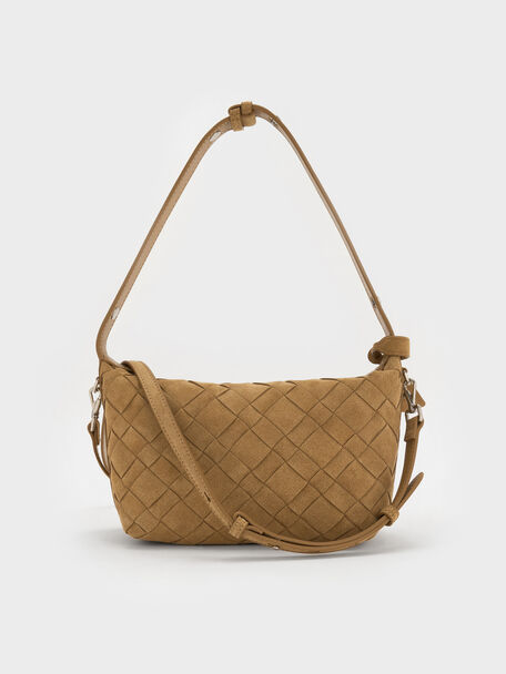 Ivette Woven Shoulder Bag, Sahara Sand, hi-res