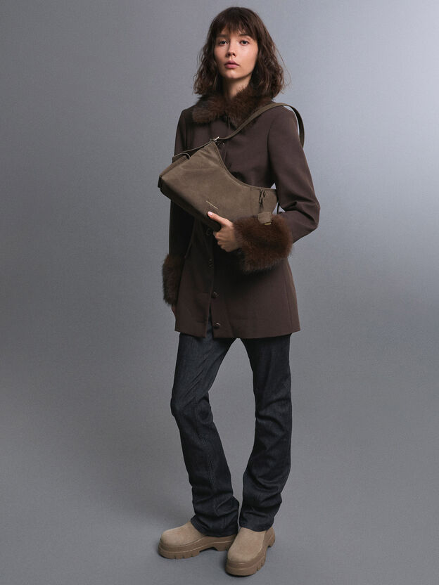 Khai Side-Pocket Shoulder Bag, Stone Grey, hi-res