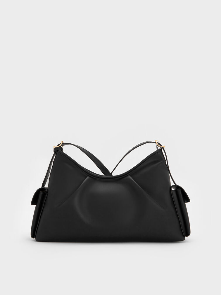 Khai Side-Pocket Shoulder Bag, Black, hi-res