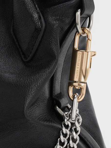 Delfina Chain Tote Bag, Noir, hi-res