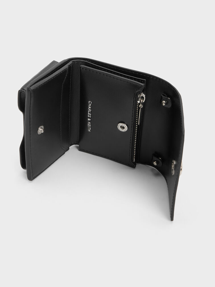 Zevon Knotted-Strap Wallet On Chain, Noir, hi-res