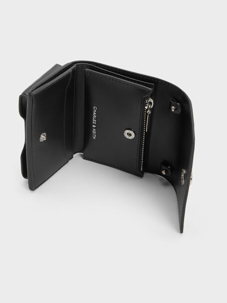 Zevon Knotted-Strap Wallet On Chain, Noir, hi-res