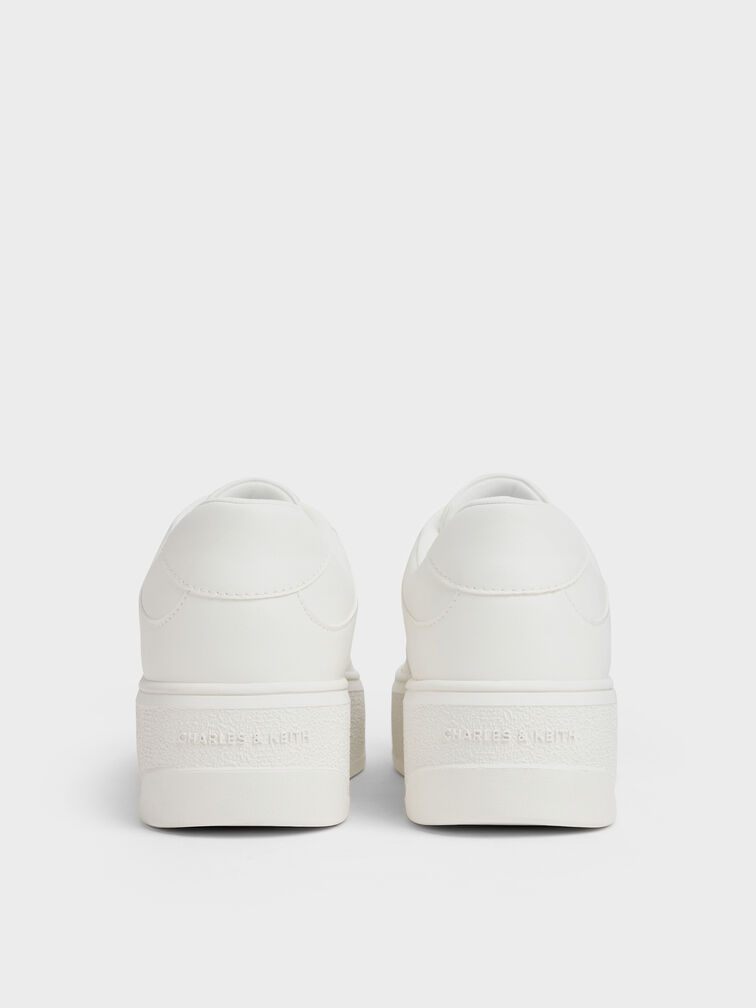 Platform Sneakers, White, hi-res