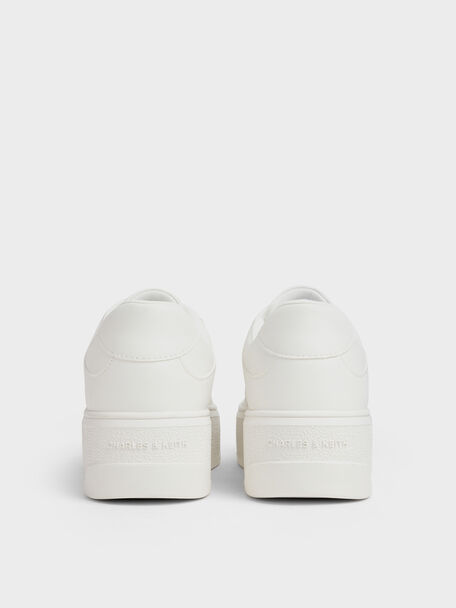 Platform Sneakers, White, hi-res