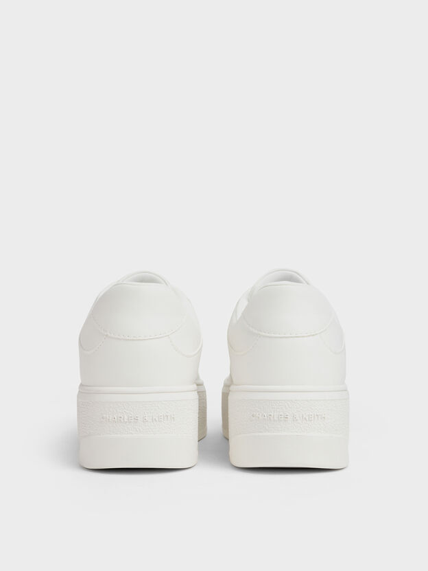 Platform Sneakers, White, hi-res