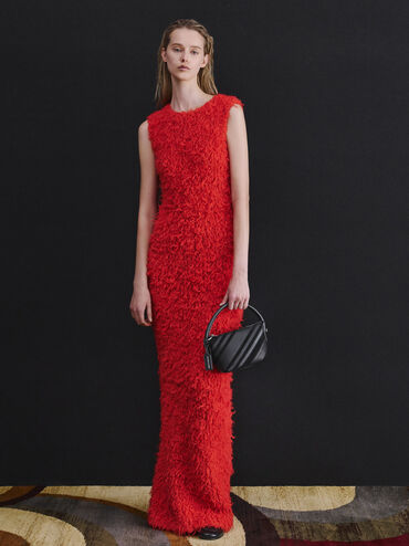 Zeya Recycled Suede Top Handle Bag, Noir, hi-res