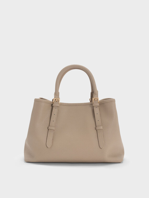 Baral Bead-Charm Tote Bag, Taupe, hi-res