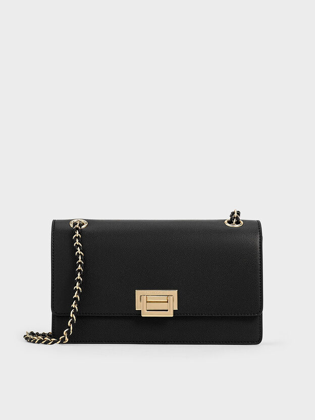 Everline Braided-Strap Shoulder Bag, Black, hi-res