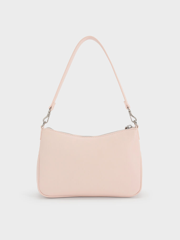 Mini Reese Ruched Bow Shoulder Bag, Soft Pink, hi-res