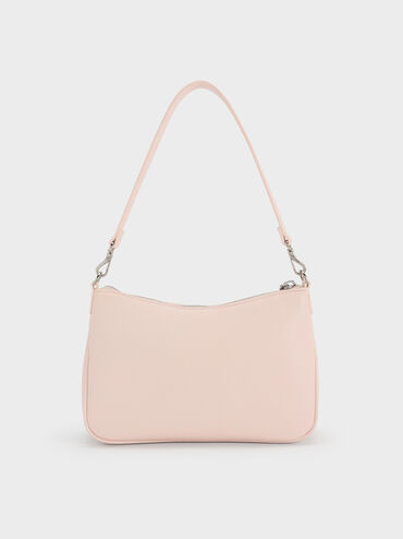 Mini Reese Ruched Bow Shoulder Bag, Soft Pink, hi-res