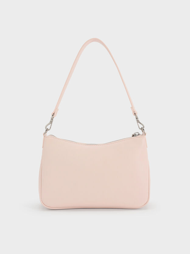 Mini Reese Ruched Bow Shoulder Bag, Soft Pink, hi-res